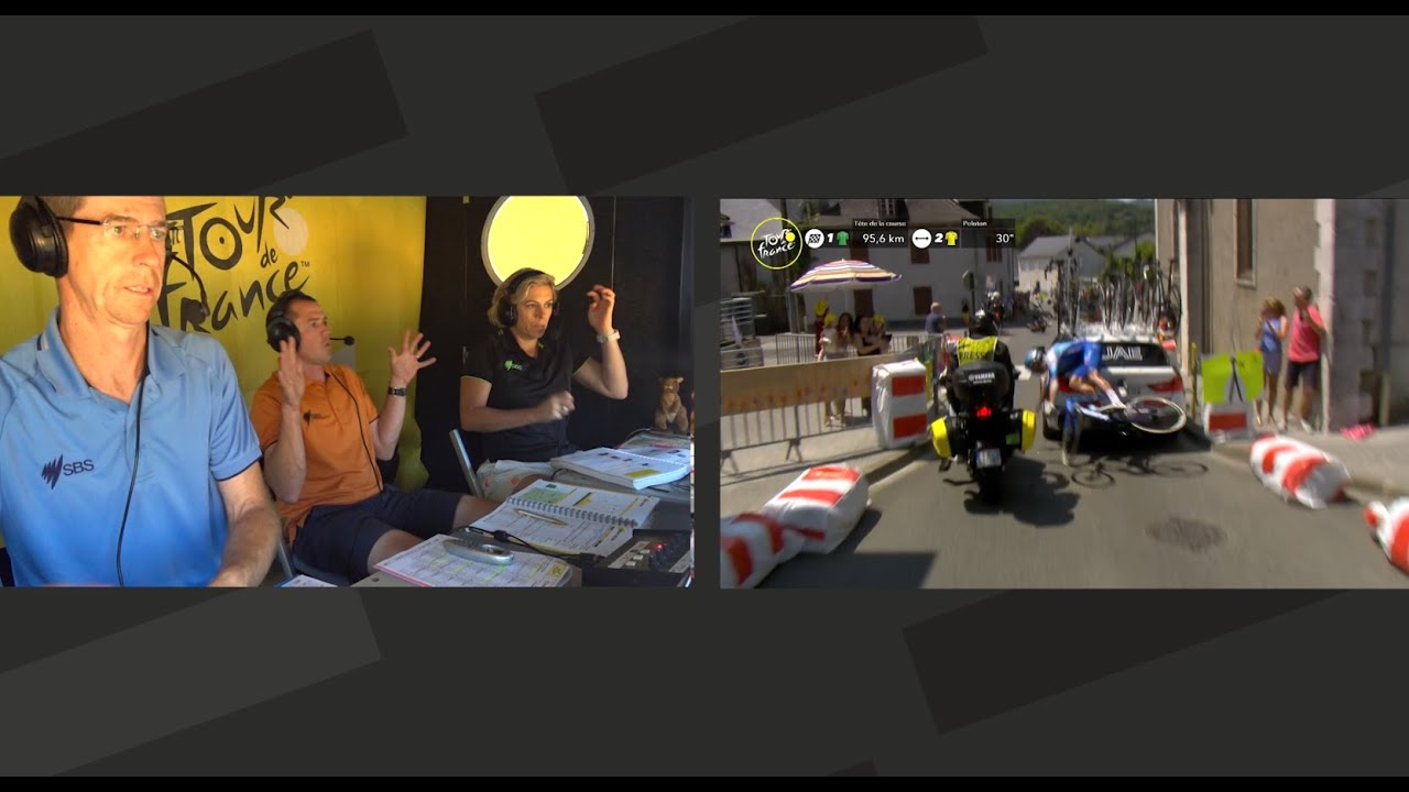 Tour de France car and motorbike combine to cause Jack Bauer crash