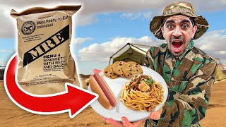 تحدي أكل وجبات طعام الجيش الأمريكي 🪖🔫 - U.S Military Meals