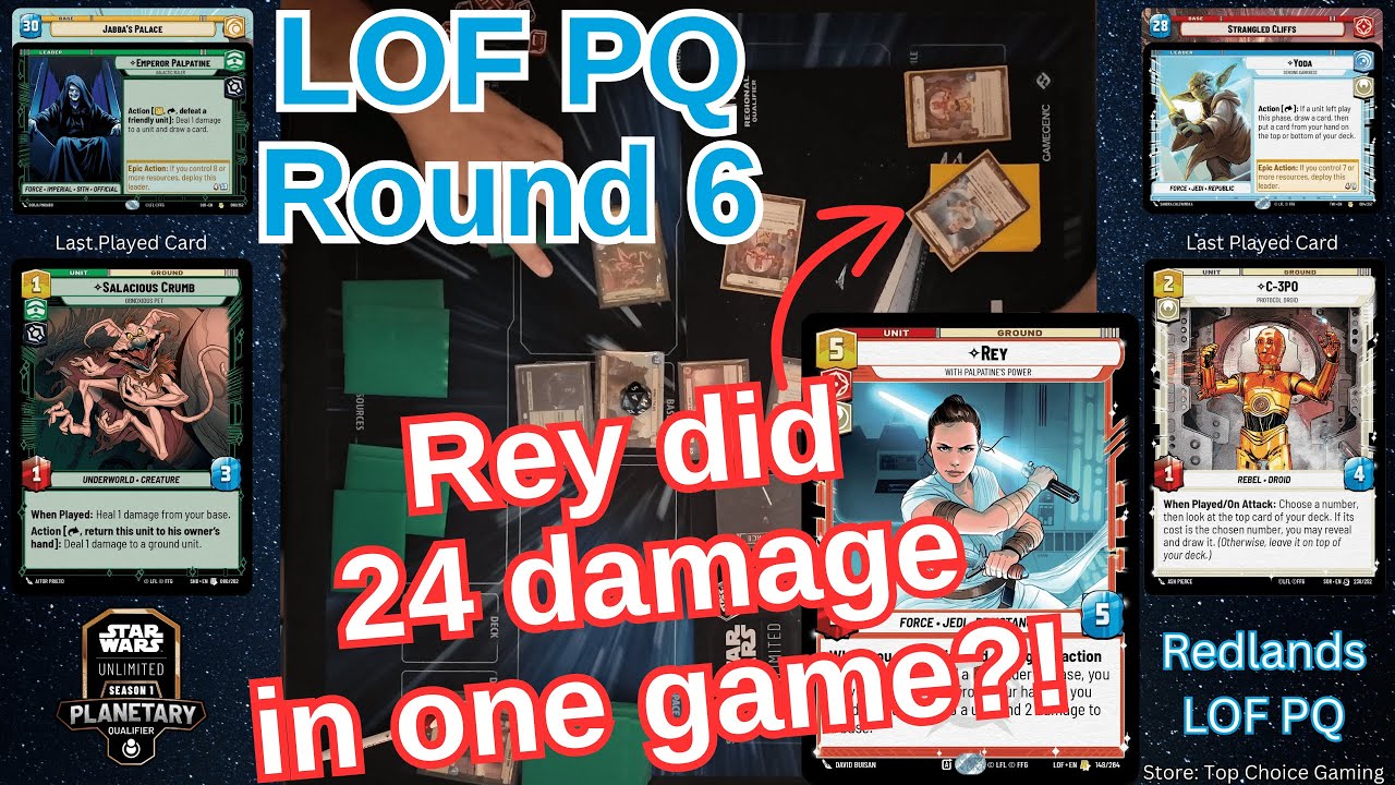 SOR Palpatine Yellow vs Yoda Red Force | Swiss Rd 6 | Redlands PQ | Star Wars Unlimited