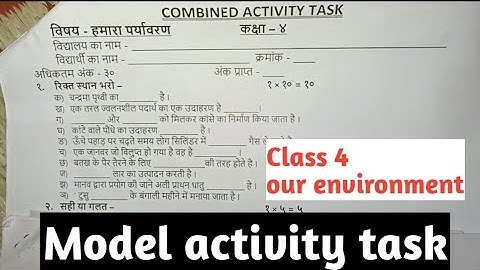 class 4 model activity task our environment/paryavaran model activity task Class 4/