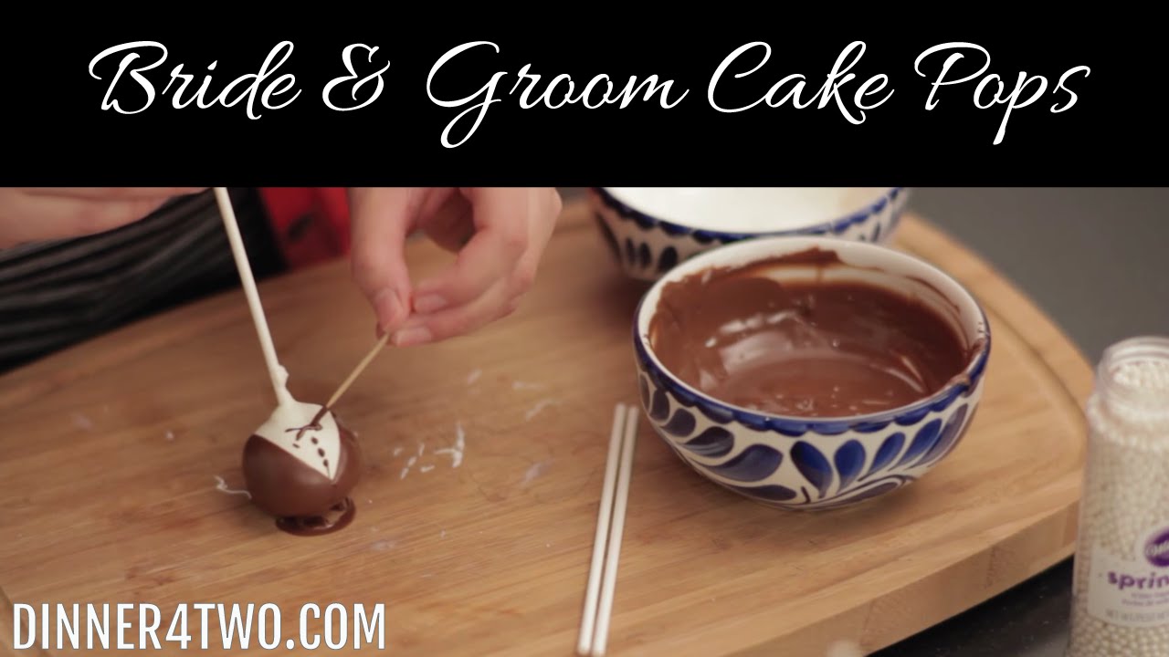 Bride and Groom Cake Pops