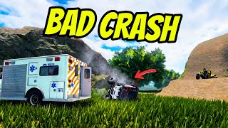 I Became A Paramedic In APM Bad ATV Crash! (Roblox American Plains Mudding)