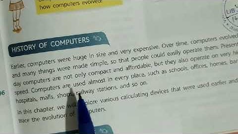 Class-5 Sub-Computer Ch-1 Evolution of Computers(part-1)