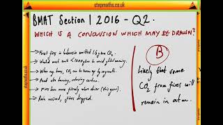 BMAT 2016 Section 1 - Q02 - Forest fires - Worked Solution