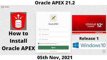 How to Install Oracle APEX 21.2 | DB 12cR1 | Windows 10