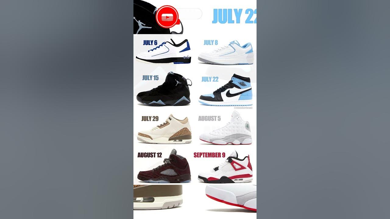 JULYSEPT 2023 AIR JORDAN RELEASE DATE CHANGES YouTube