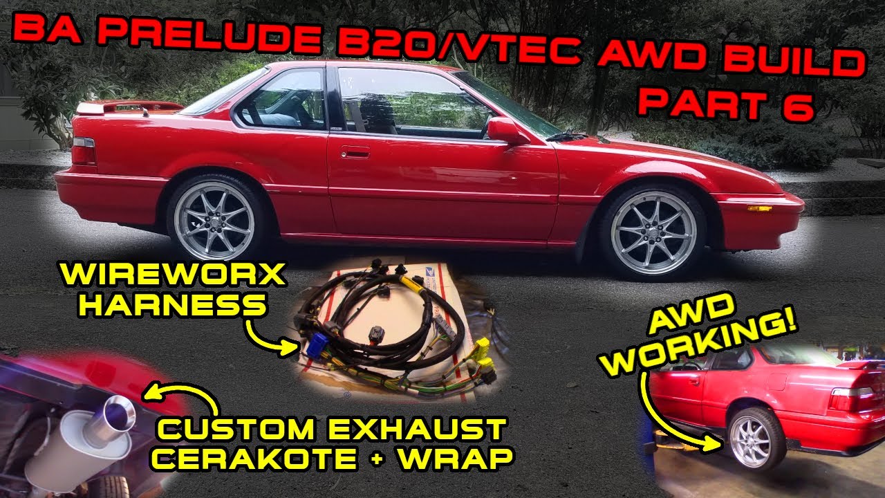 1990 BA Prelude B20/VTEC AWD Build 6: Driveshaft, Exhaust, CDN Seat Belt Conversion, AWD Working!