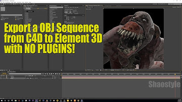 Export OBJ sequence with no plugins to Element 3d (C4D Tutorial)