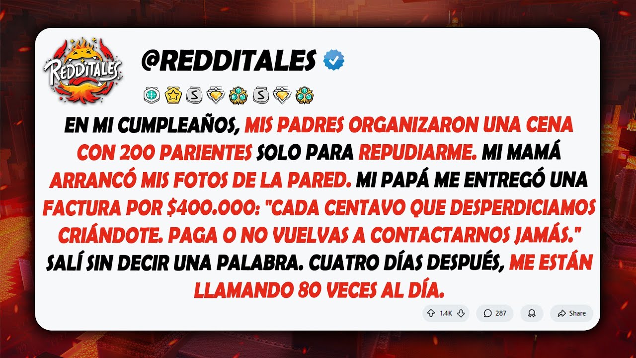 En mi cumpleaños, mis padres organizaron una cena con 200 parientes solo para repudiarme...