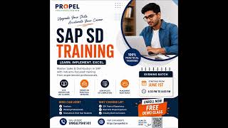SAP SD TRAINING🕒 6:30 PM TO 8:00 PM#propelsap