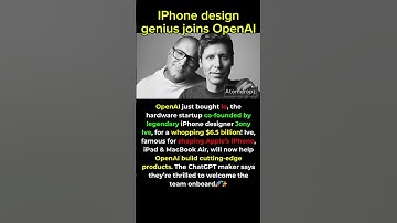 OpenAI Acquires Jony Ive’s Startup io for $6.5 Billion to Build Future Hardware #shortsfeed #shorts