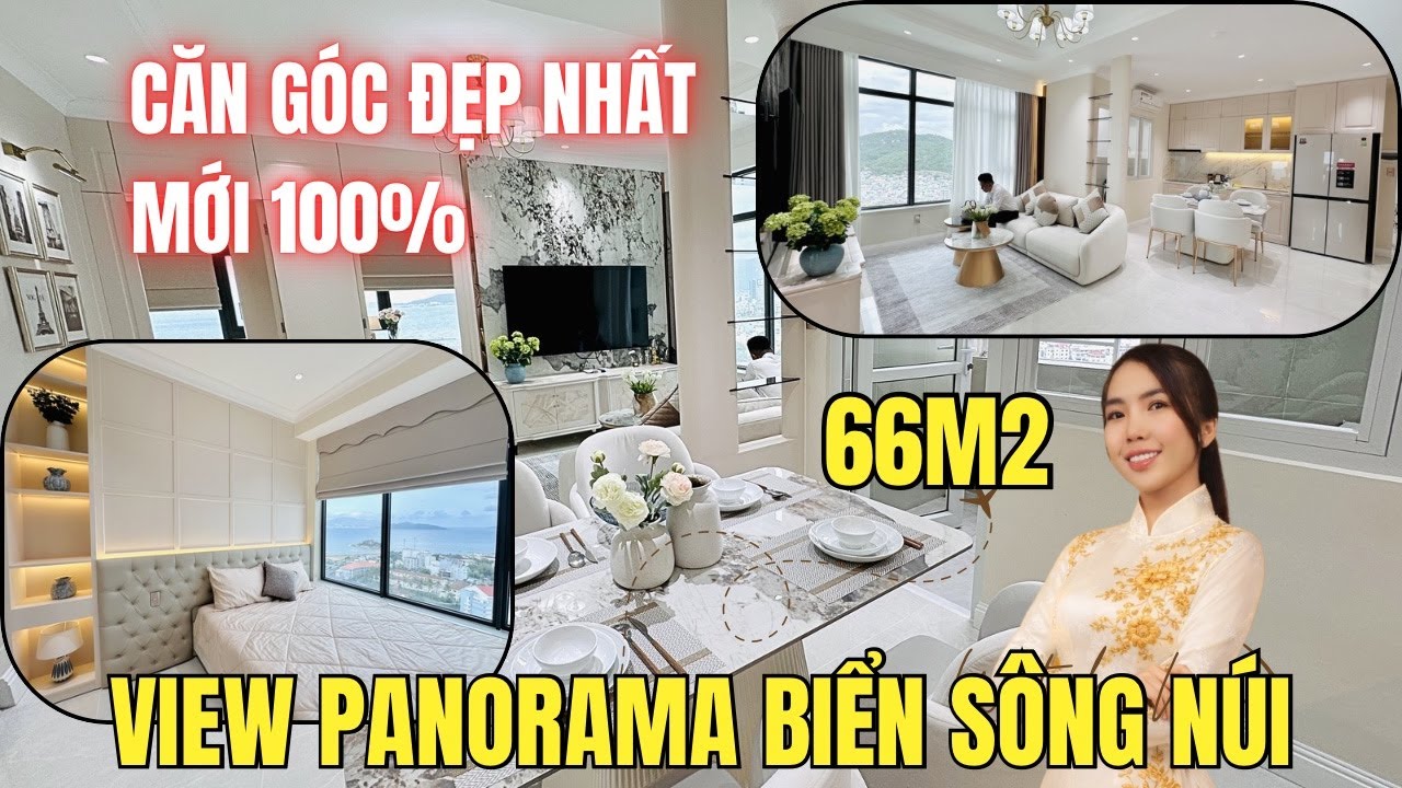 CĂN GÓC TRỰC BIỂN 66M2 ĐẸP NHẤT THỊ TRƯỜNG VIEW PANORAMA BIỂN SÔNG PHỐ NÚI CÓ 1-0-2