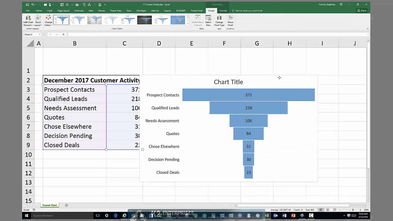 How To Create Pyramid Chart In Excel 2016