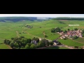 The vineyard of bourgogne seen from the sky