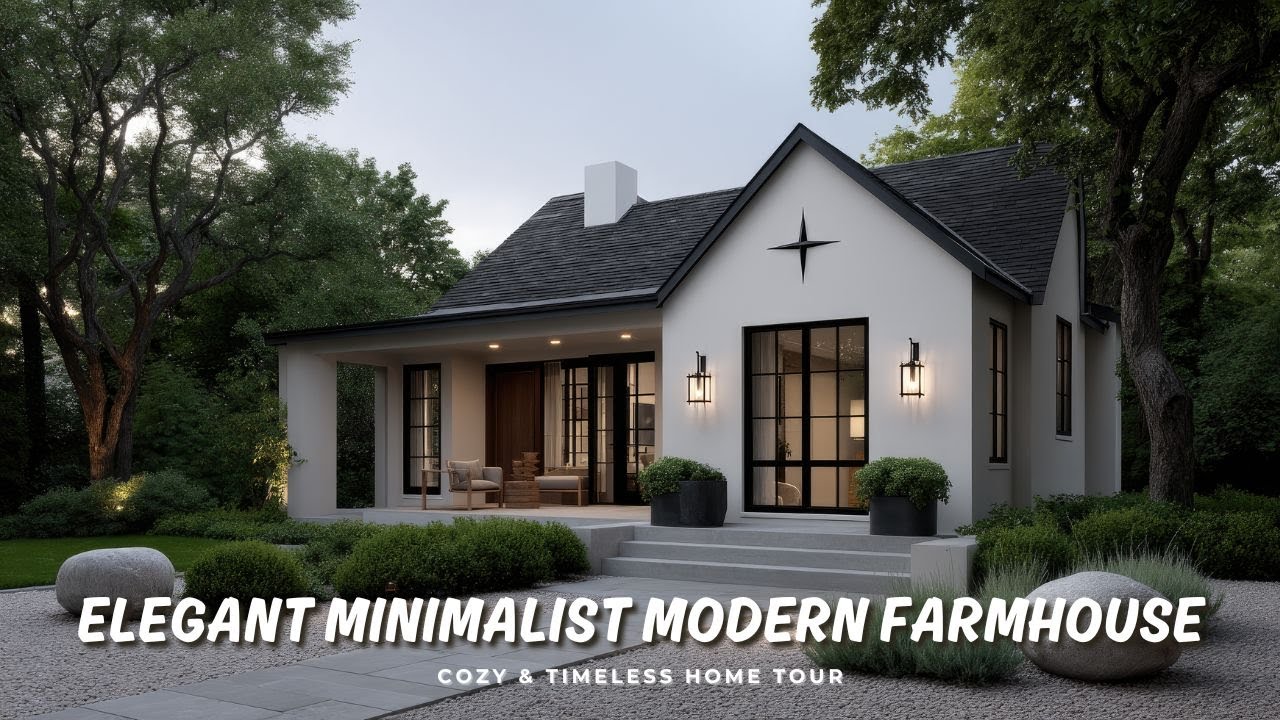 Elegant Minimalist Modern Farmhouse | Cozy & Timeless Home Tour - YouTube