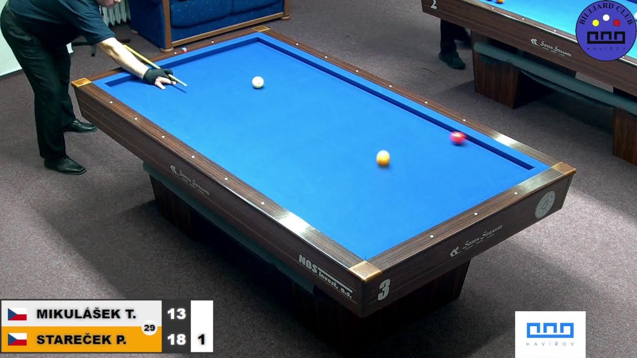 Czech Tournament | 3-cushion | Grand prix 3C | MT | Pavel Stareček v Tomáš Mikulášek