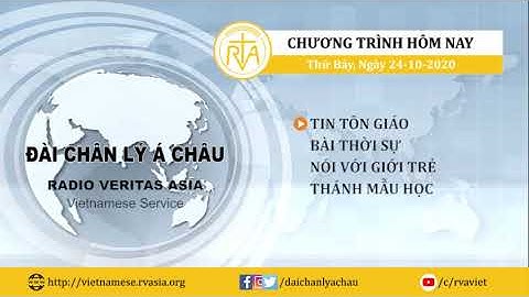 CHƯƠNG TRÌNH PHÁT THANH, Thứ Bảy 24/10/2020