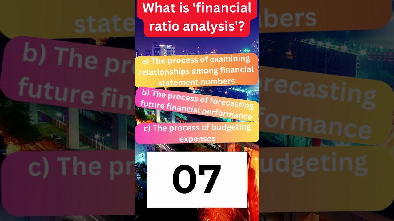 What is financial ratio analyses?  