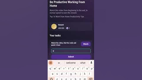 Tapswap l Be Productive Working From Home l Code #tapswapvideocode #tapswaphome #tapswaptodaycode