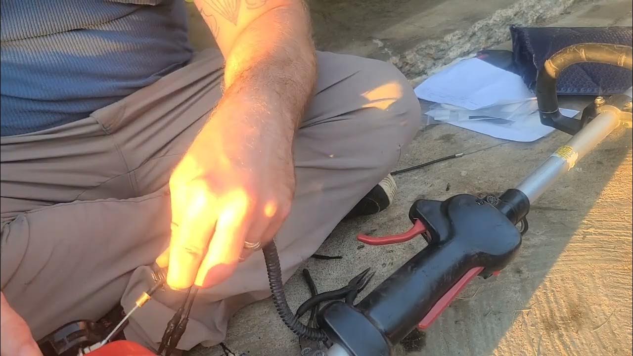 redmax trimmer bcz260ts high revving and stuck throttle and cable