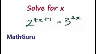 Solving Exponential Equations with Different Bases in Two Ways | Example 1