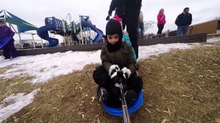lucy sledding