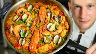 [ENG中文 SUB] Easy PAELLA Recipe w/ CHICKEN and SEAFOOD