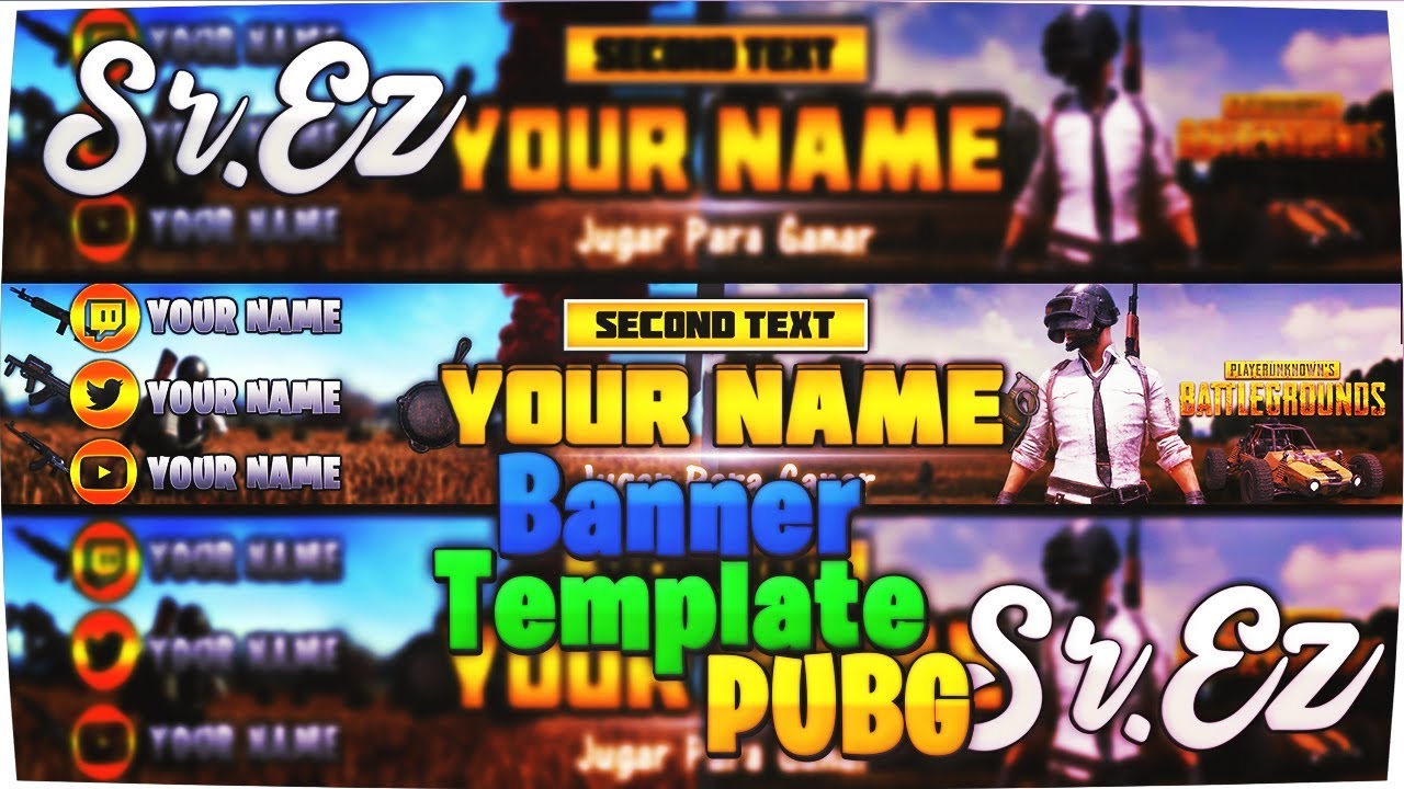 Banner de PUBG| template editable| Speed Art (