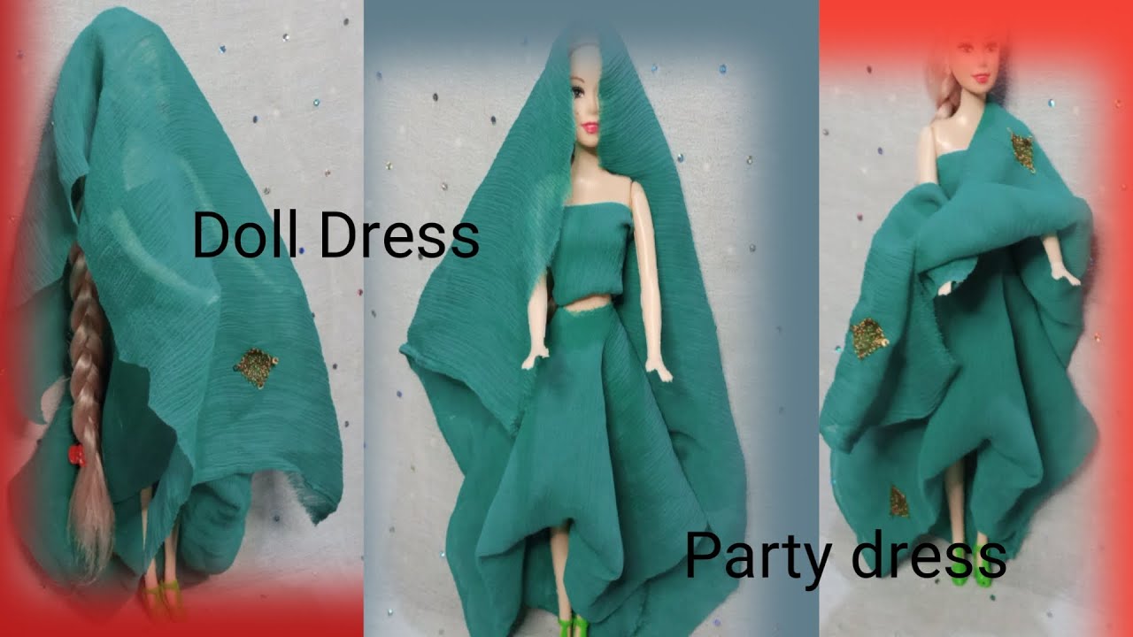 Wedding doll dress How to make doll dress YouTube