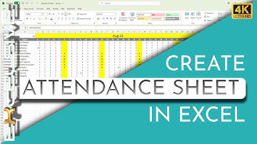 📊 Mastering Attendance Tracking: Create a Fully Automated Attendance Sheet in Excel! 🚀