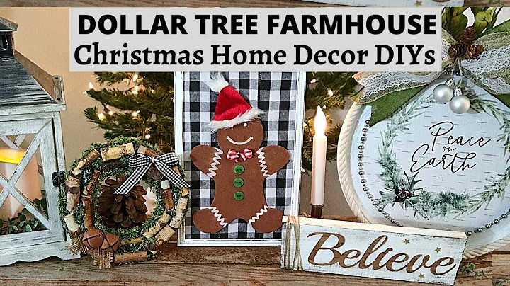 🎄 4 HIGH END DOLLAR TREE FARMHOUSE CHRISTMAS DIYS/ FARMHOUSE HOME DECOR/CHRISTMAS DIYS