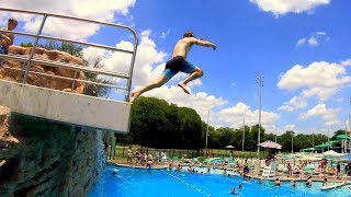 Platform Diving And Rock Wall Climbing With Sam And Nia