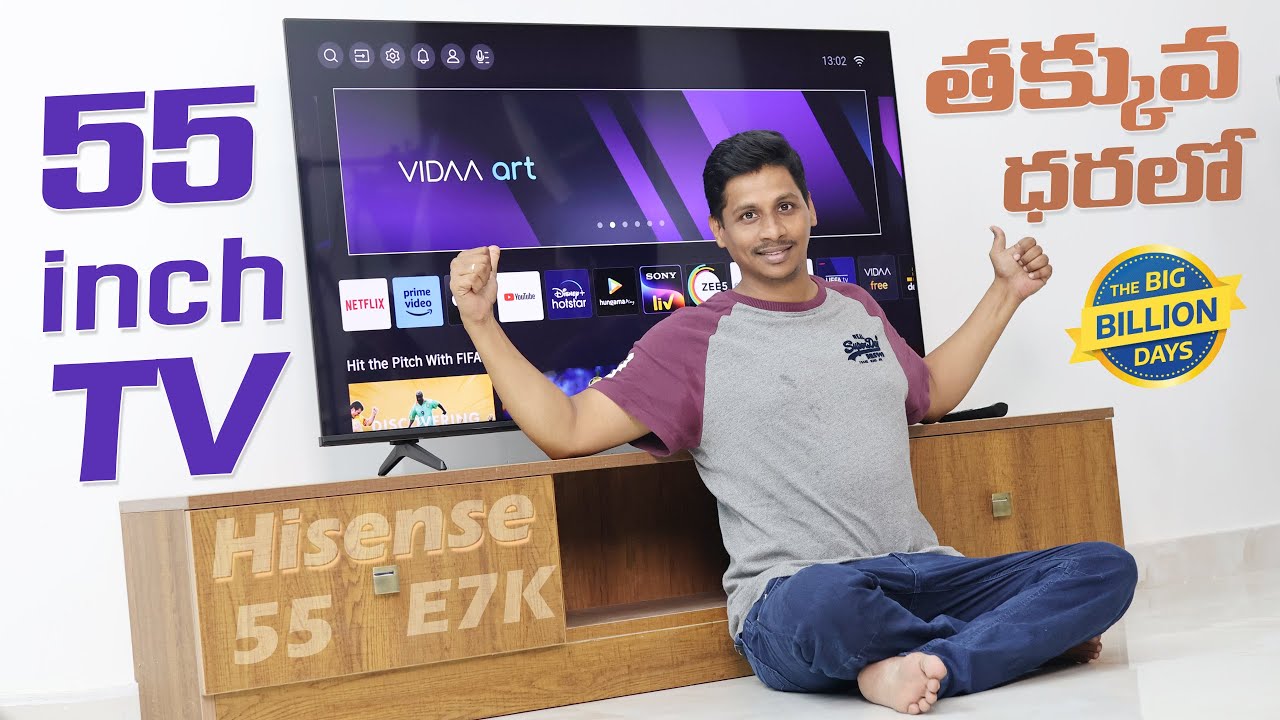 in Dolby Unboxing Vision Smart Telugu || - 55E7K YouTube with Atmos QLED Hisense TV