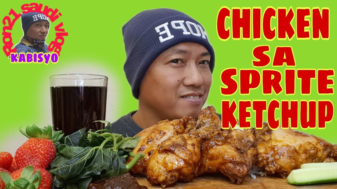 chicken cook in sprite and ketchup/pinoy mukbang YouTube