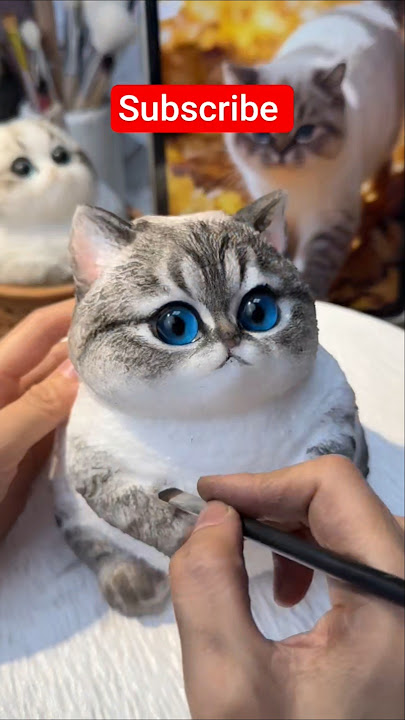 Cute Fat Blue eyes Cat 😍♥️🧸 #shorts #cat #trending #ytshorts