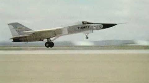 F-111 TACT Landing on Runway at Edwards AFB