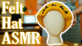 ASMR Felt Hat Making 🎧 👒 | Millinery | How to make a felt hat