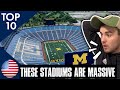 South african reacts to top 10 biggest stadiums in the united states  they are huge