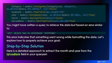 How to Easily Retrieve Month and Year from a DateTimeField in Django