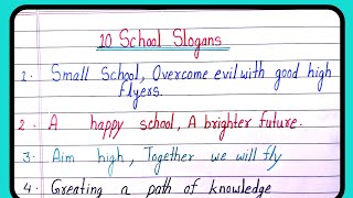 10 best school slogans/slogans on school/school par nare/