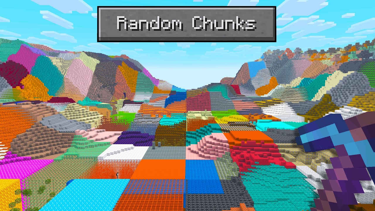 Minecraft But CHUNKS Are Random ! - YouTube