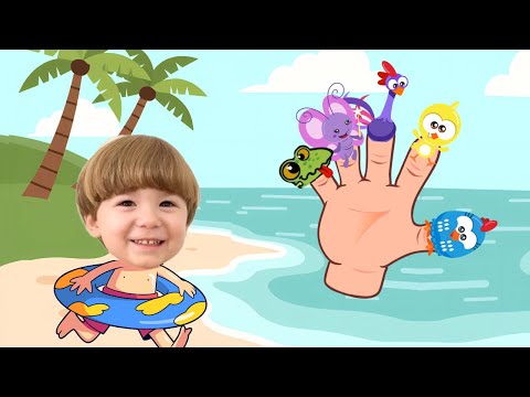 Lottie Dottie Chicken Mini Finger Family on Vacation - nursery rhymes - Heitor Ferris