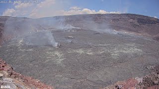 Timelapse showing rise of Halema‘uma‘u crater floor