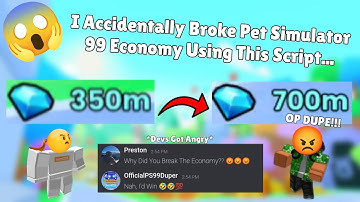 I Accidentally Broke Pet Simulator 99 Economy Using This *OP* Script
