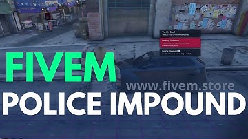Fivem police impound Inspired by GTA Online | QBCore Script