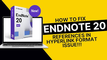 How to fix error in Endnote | Fix Hyperlink Formatting issue in Endnote 20