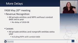 Galasso Learning Solutions: FASB Delays Leases and Revenue Recognition