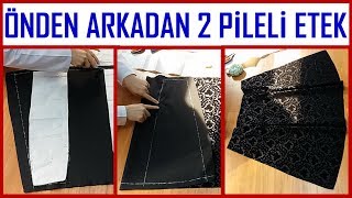 Önden Ve Arkadan 2 Pi̇leli̇ Etek Kesi̇mi̇ - Pleated Skirt Cutting Dikiş Hocam