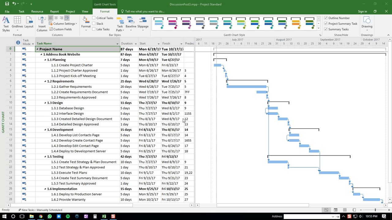 How To Change Project Name In Microsoft Project 16 Youtube