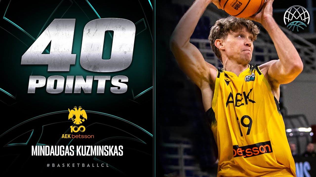 BCL Season Record! 40 Points by Mindaugas Kuzminskas!